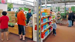 Garden centre checkout